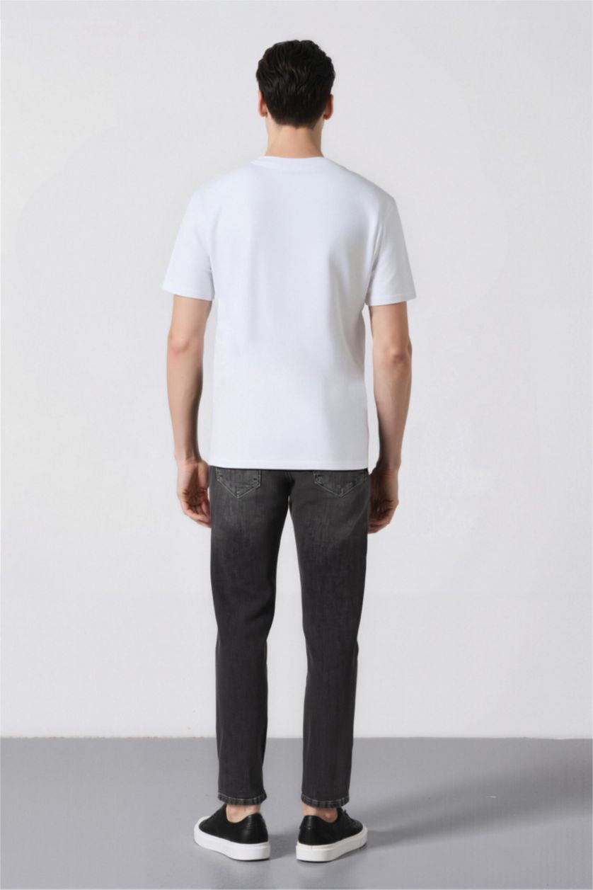 Erkek Gri Carlo Skinny Fit Ekstra Dar Kalıp Normal Bel Ekstra Dar Paça Jean Pantolon