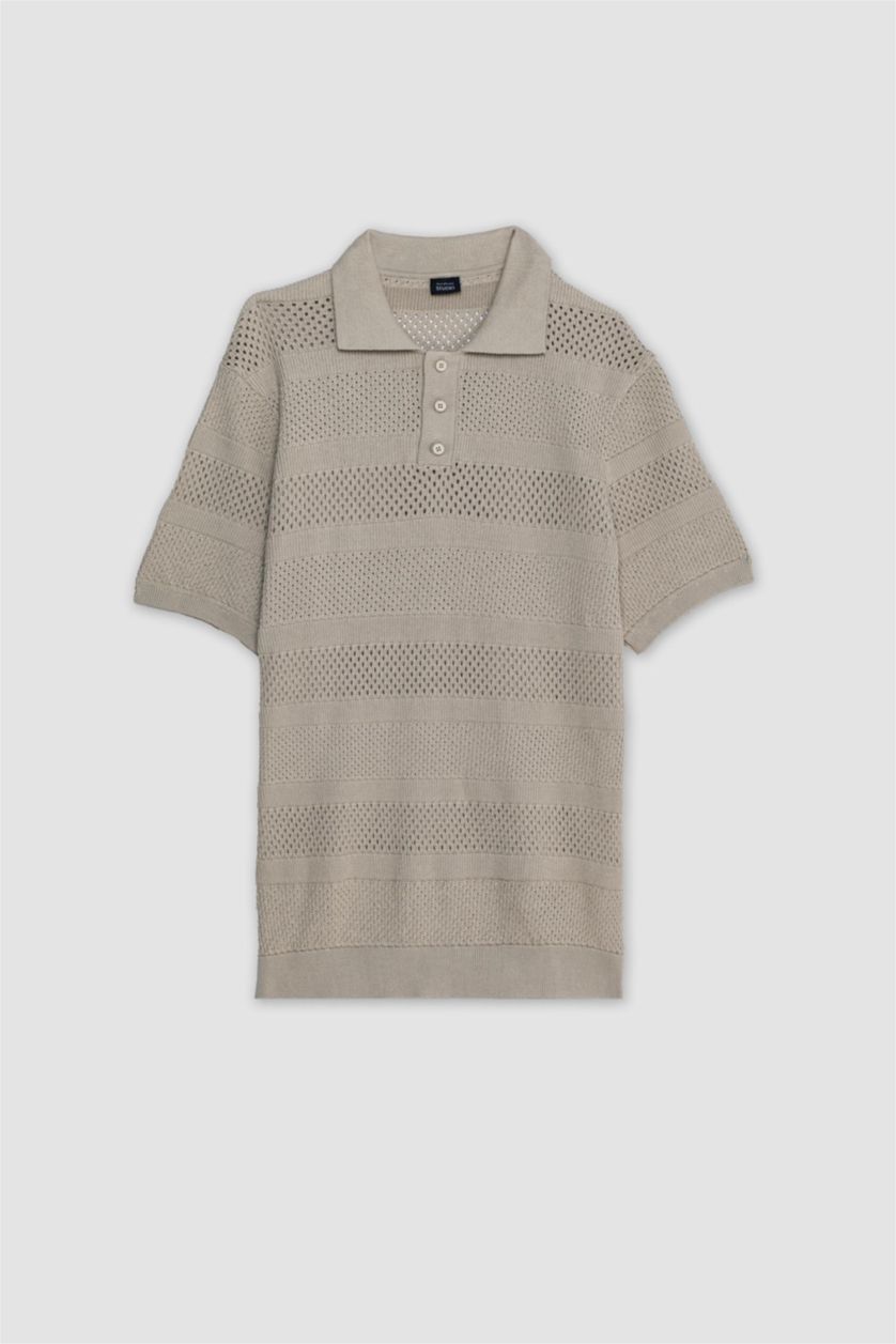 MAN Vison Standard Fit Polo Collar Knitwear Polo T-Shirt