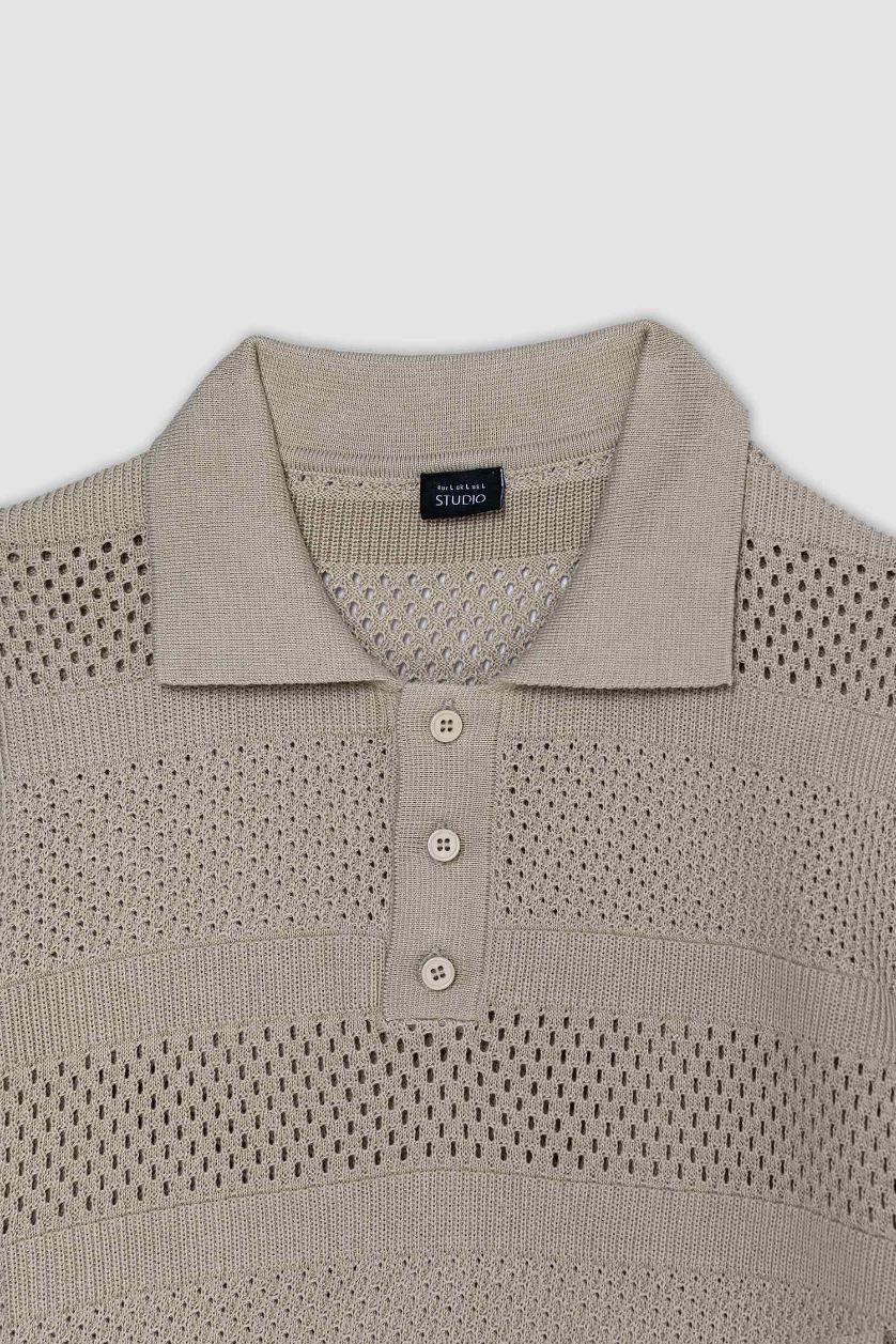 MAN Vison Standard Fit Polo Collar Knitwear Polo T-Shirt