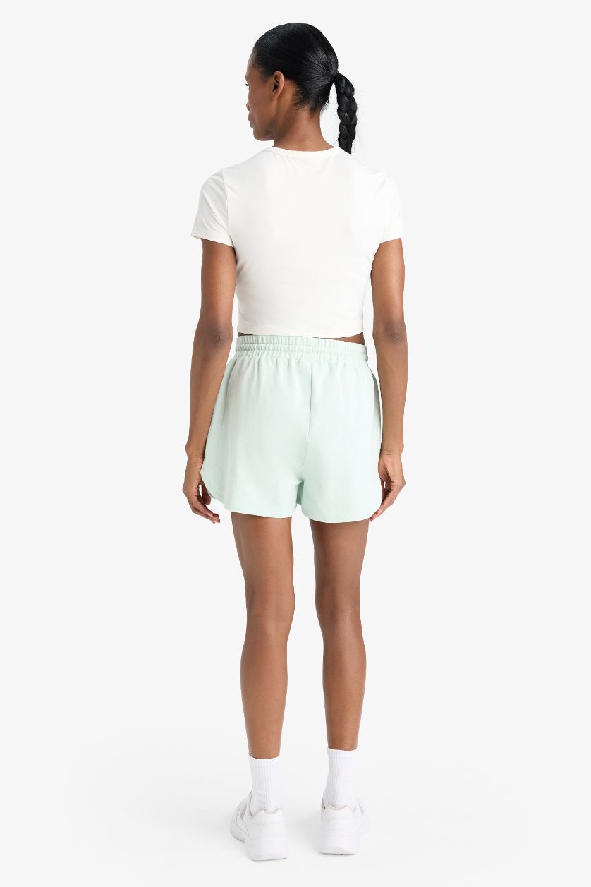 Kadın Mint Sporcu Kısa Paça Şort