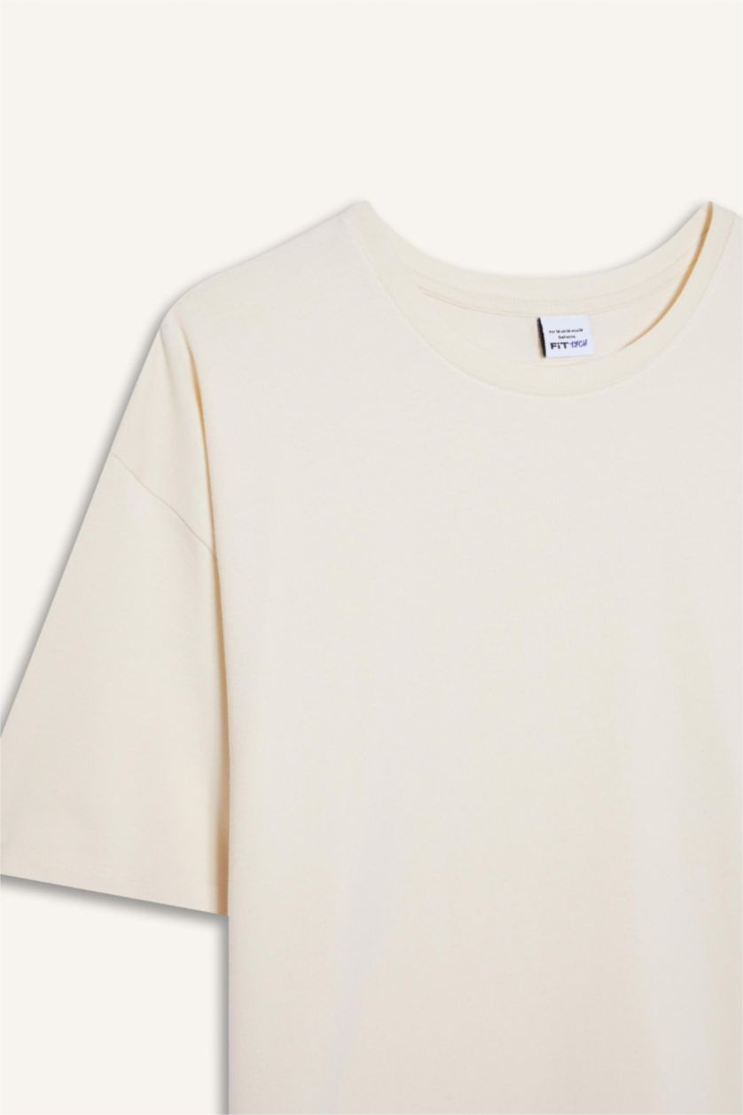 Woman Sand DeFactoFit Comfort Fit Sports Short Sleeve T-Shirt