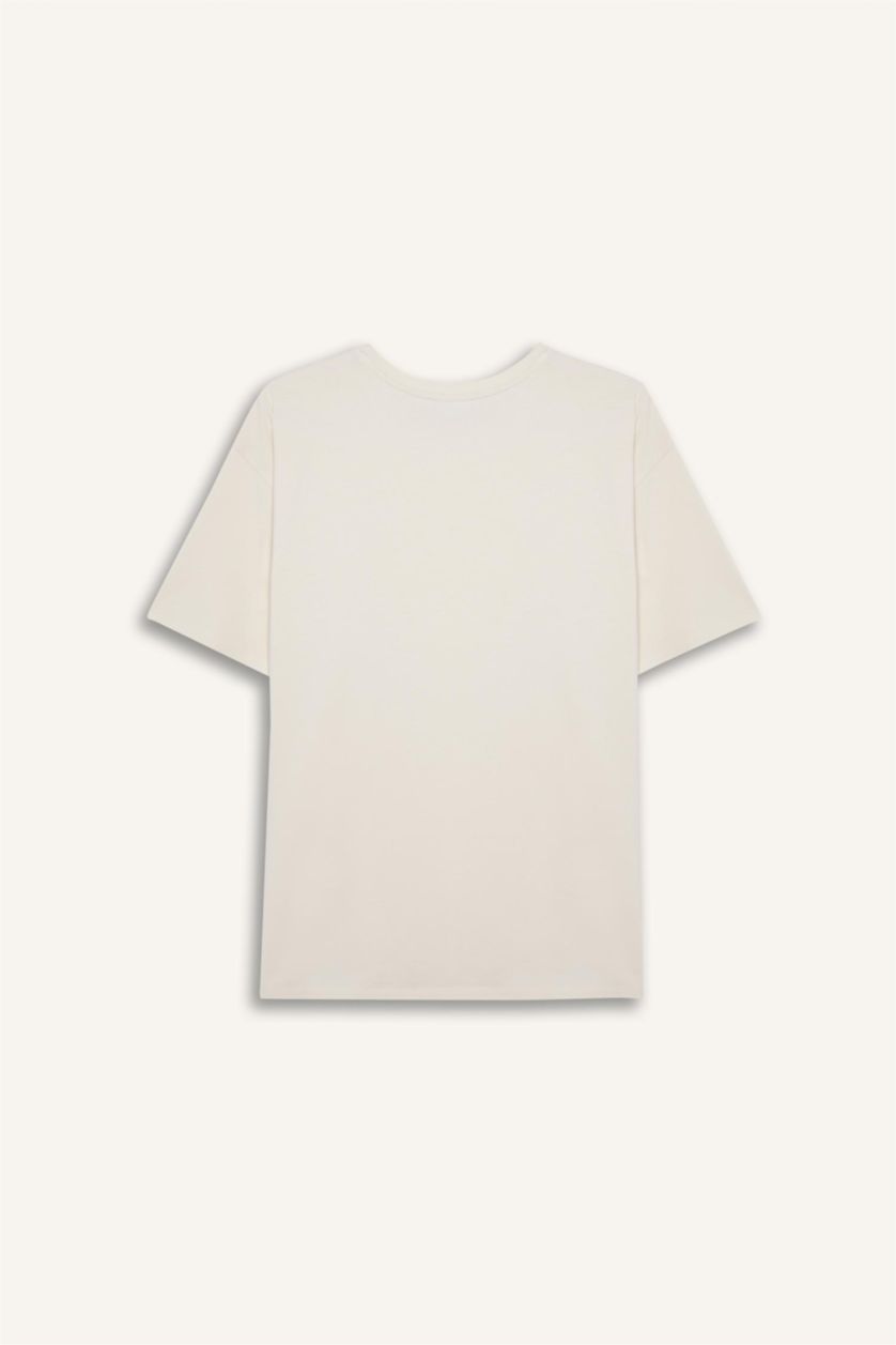 Woman Sand DeFactoFit Comfort Fit Sports Short Sleeve T-Shirt