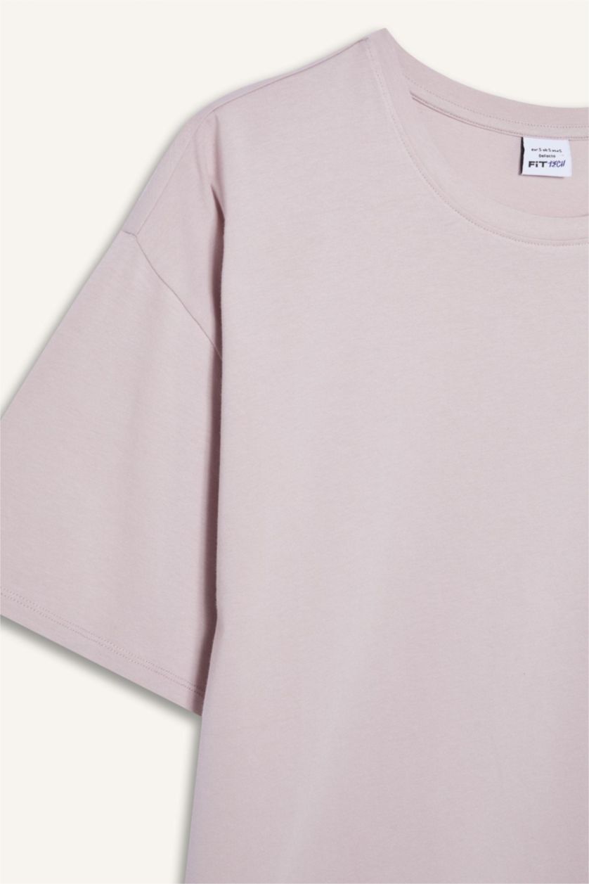 FEMME Violet Clair T-shirt sportif à col rond et manches courtes de DeFactoFit