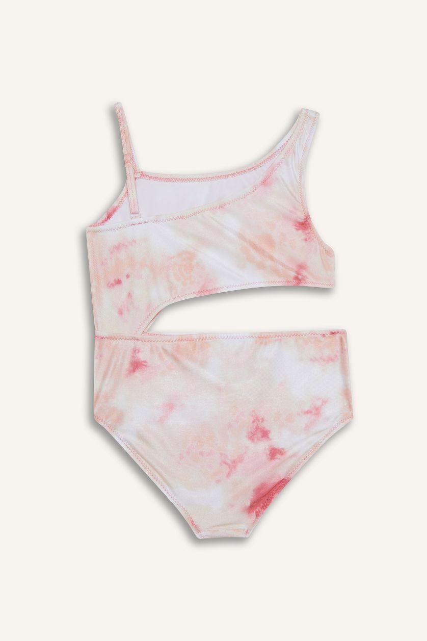 Kız Çocuk - Genç Kız Pembe Batik Mayo Kız Çocuk