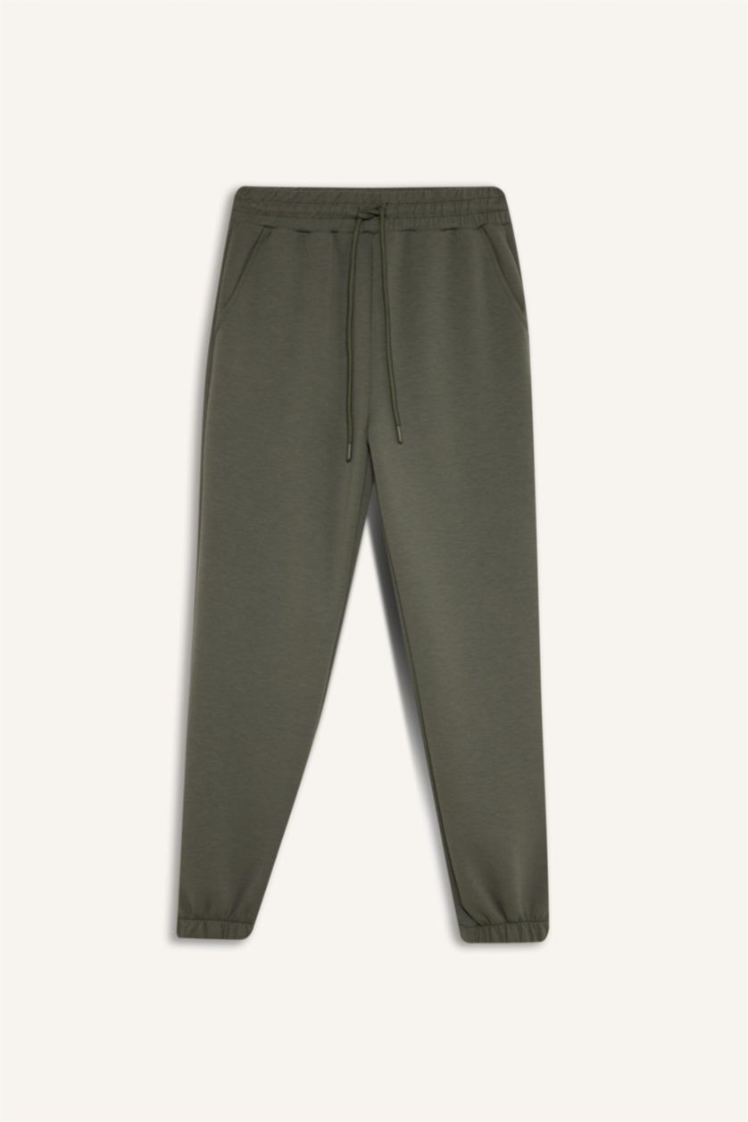 WOMAN Khaki Standard Fit With Pockets Trousers