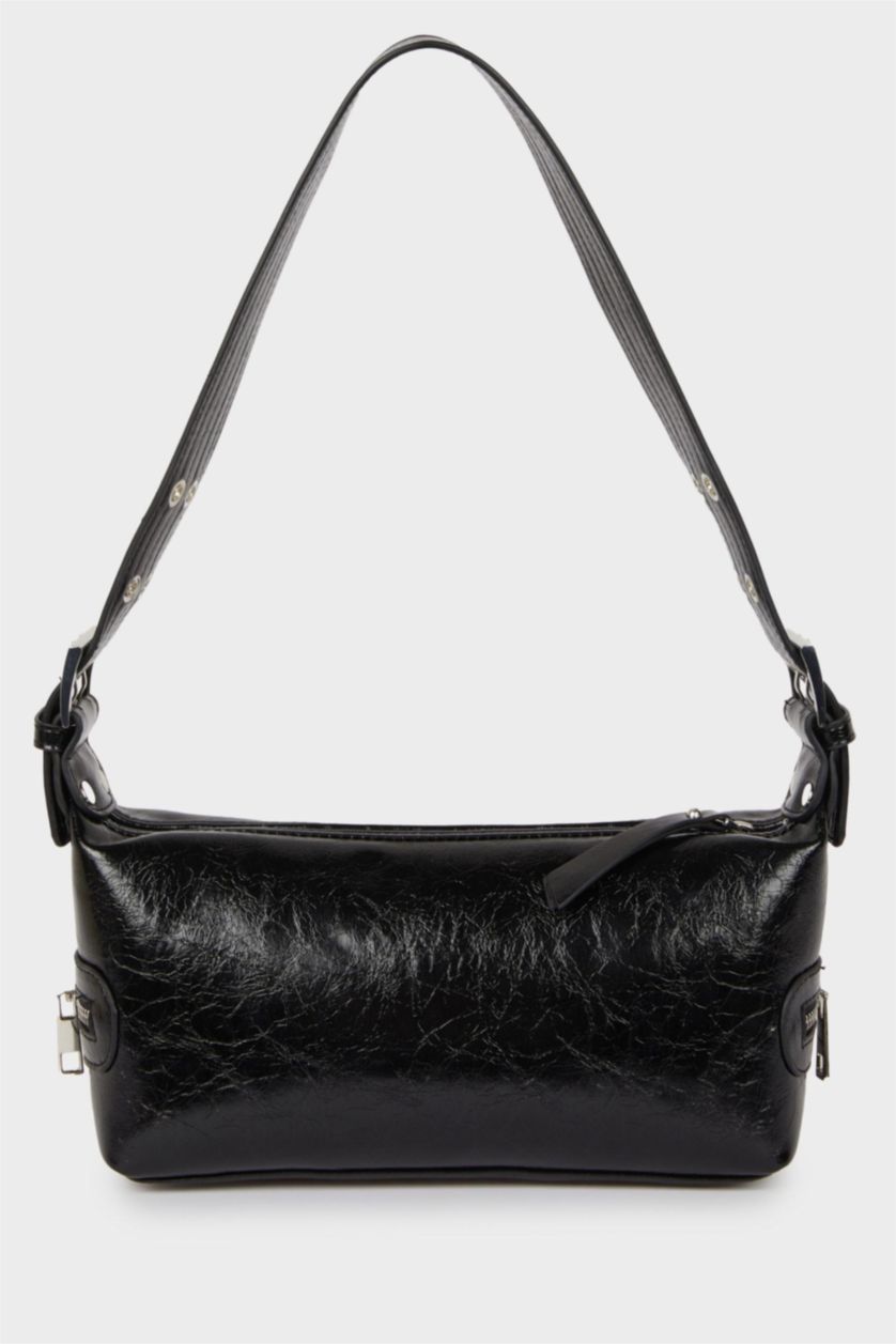 Kadın Siyah Kanvas Omuz Çantası