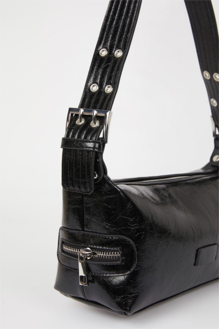 Kadın Siyah Kadın Suni Deri Omuz Çantası