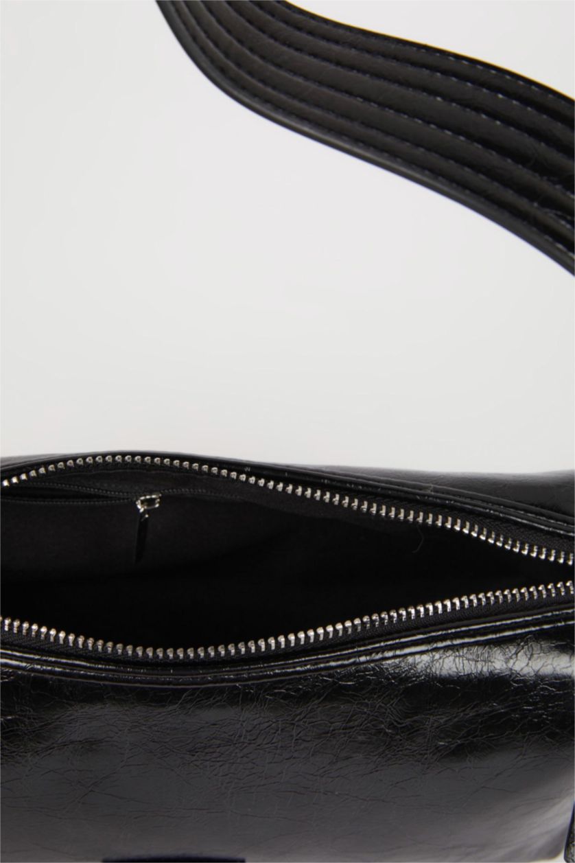 Kadın Siyah Kanvas Omuz Çantası