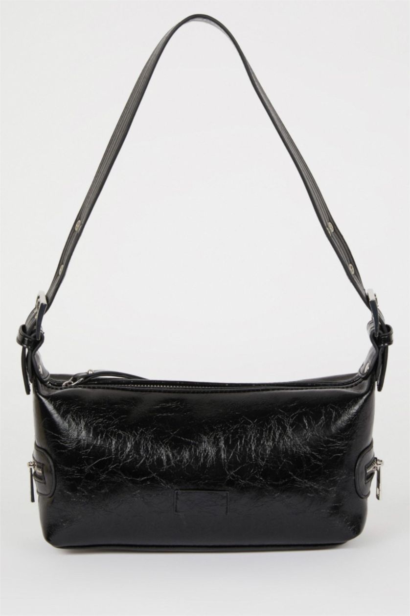 Kadın Siyah Kanvas Omuz Çantası