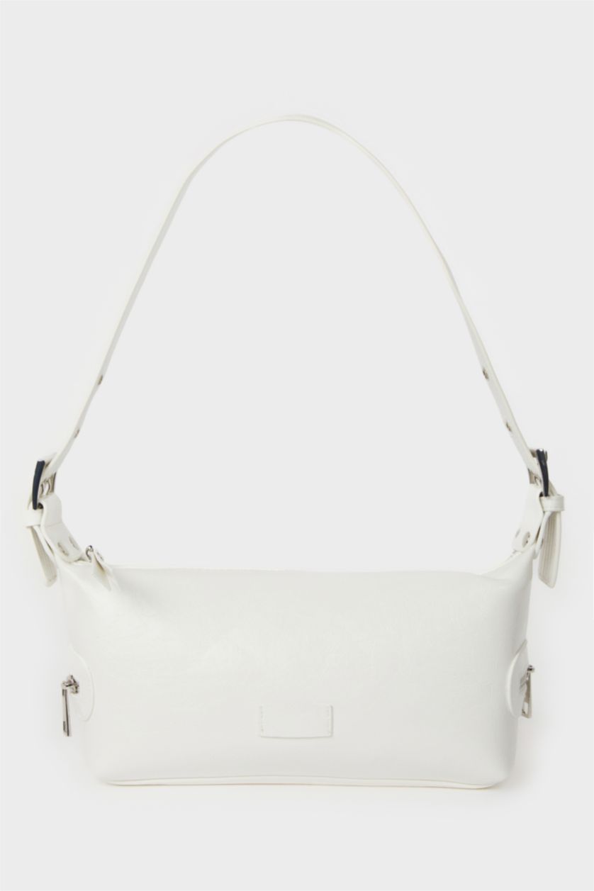 Kadın Beyaz Kanvas Omuz Çantası