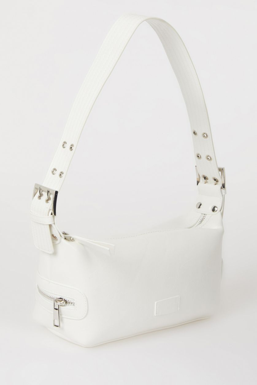 Kadın Beyaz Kanvas Omuz Çantası