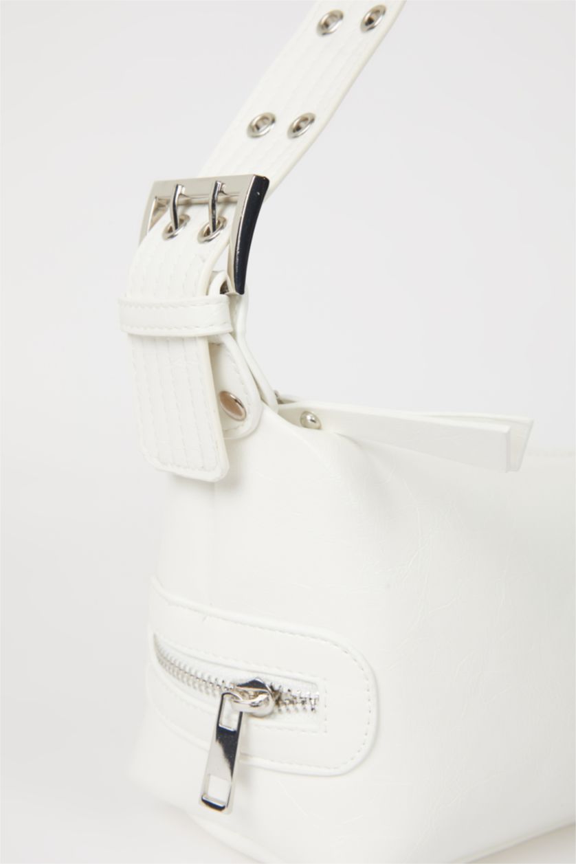 Kadın Beyaz Kanvas Omuz Çantası