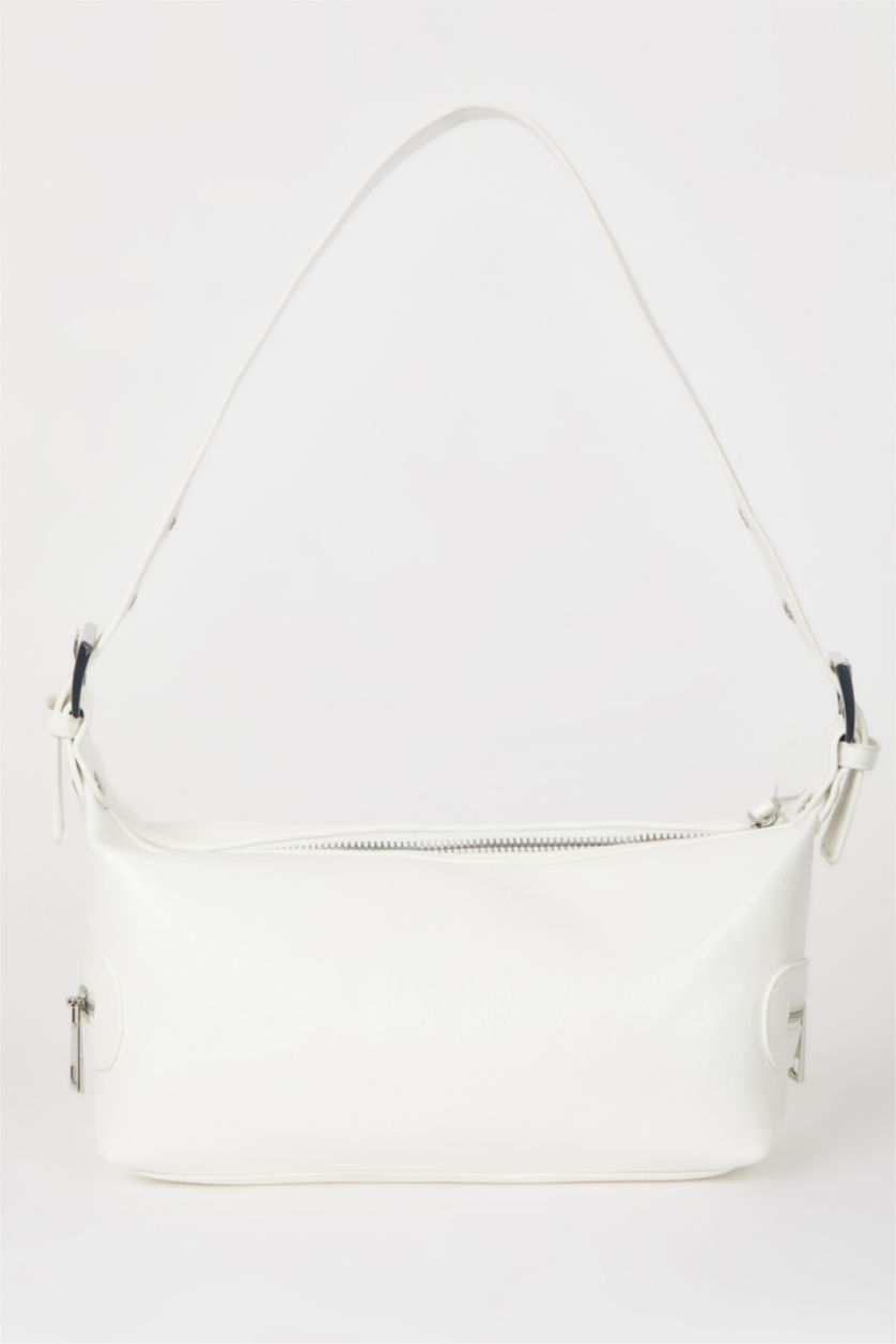 Kadın Beyaz Kanvas Omuz Çantası