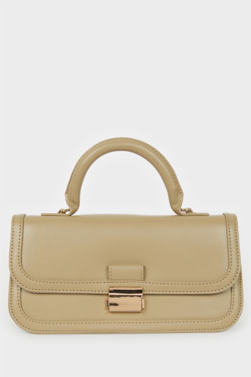 Woman Olive Woman Faux Leather Shoulder Bag