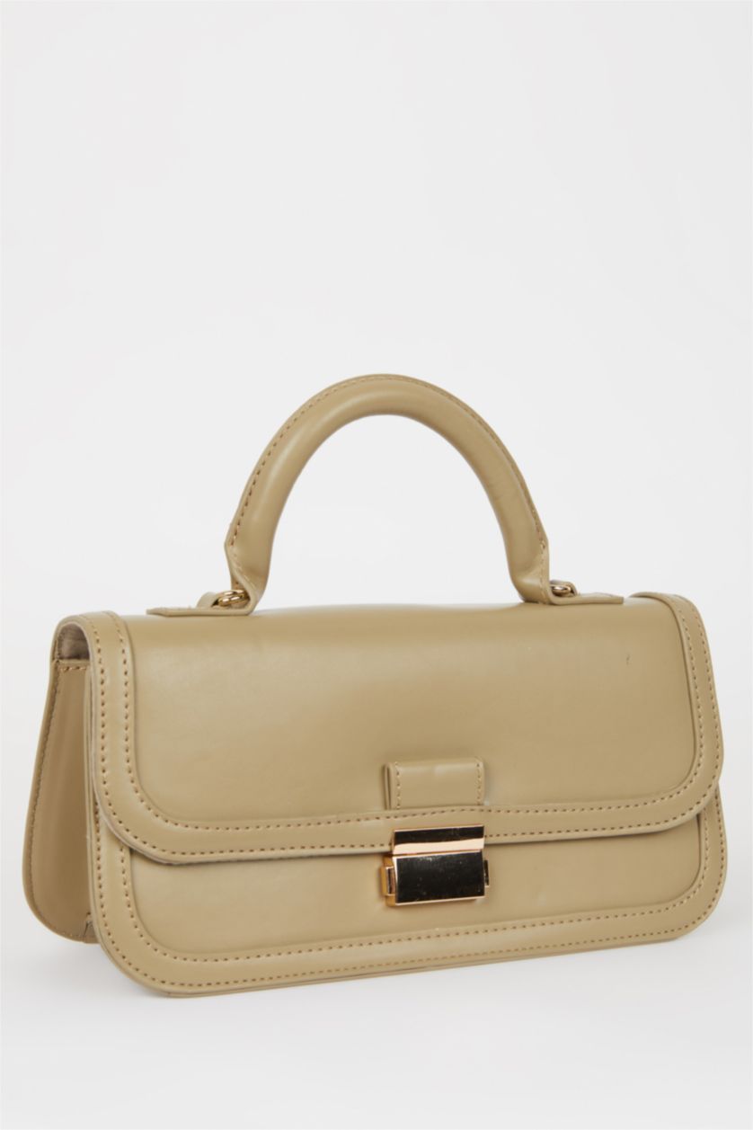 Woman Olive Woman Faux Leather Shoulder Bag