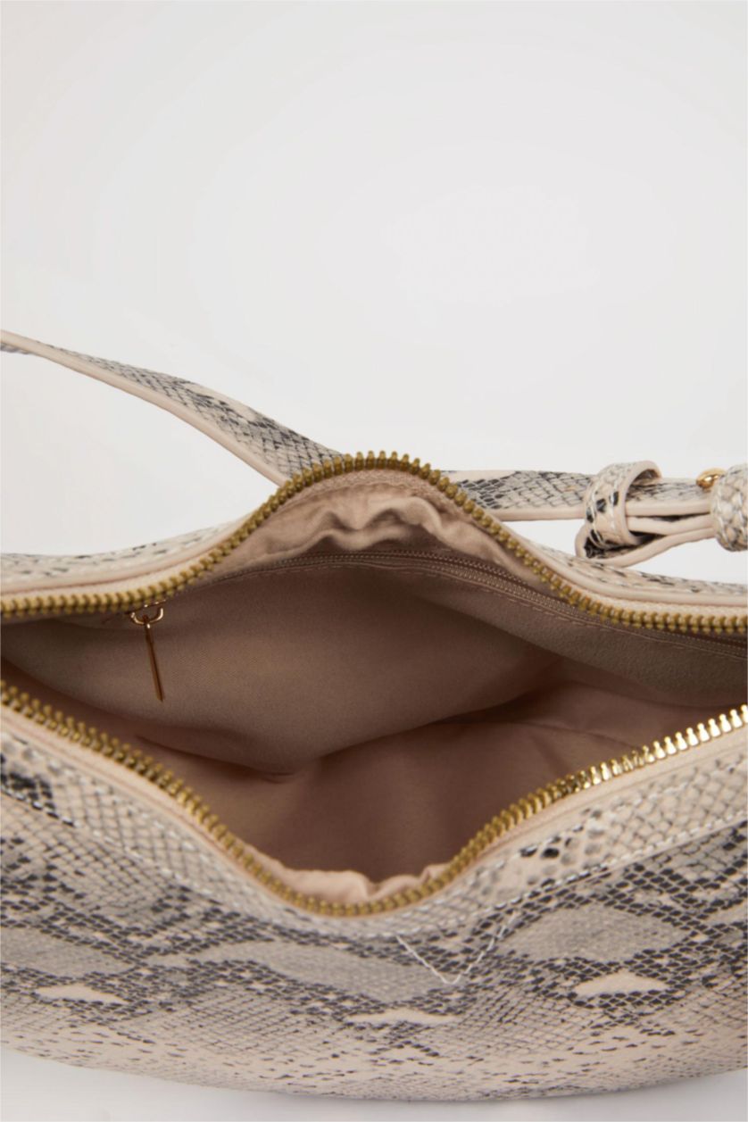 Kadın Vizon Kadın Suni Deri Yılan Derisi Desenli Omuz Çantası