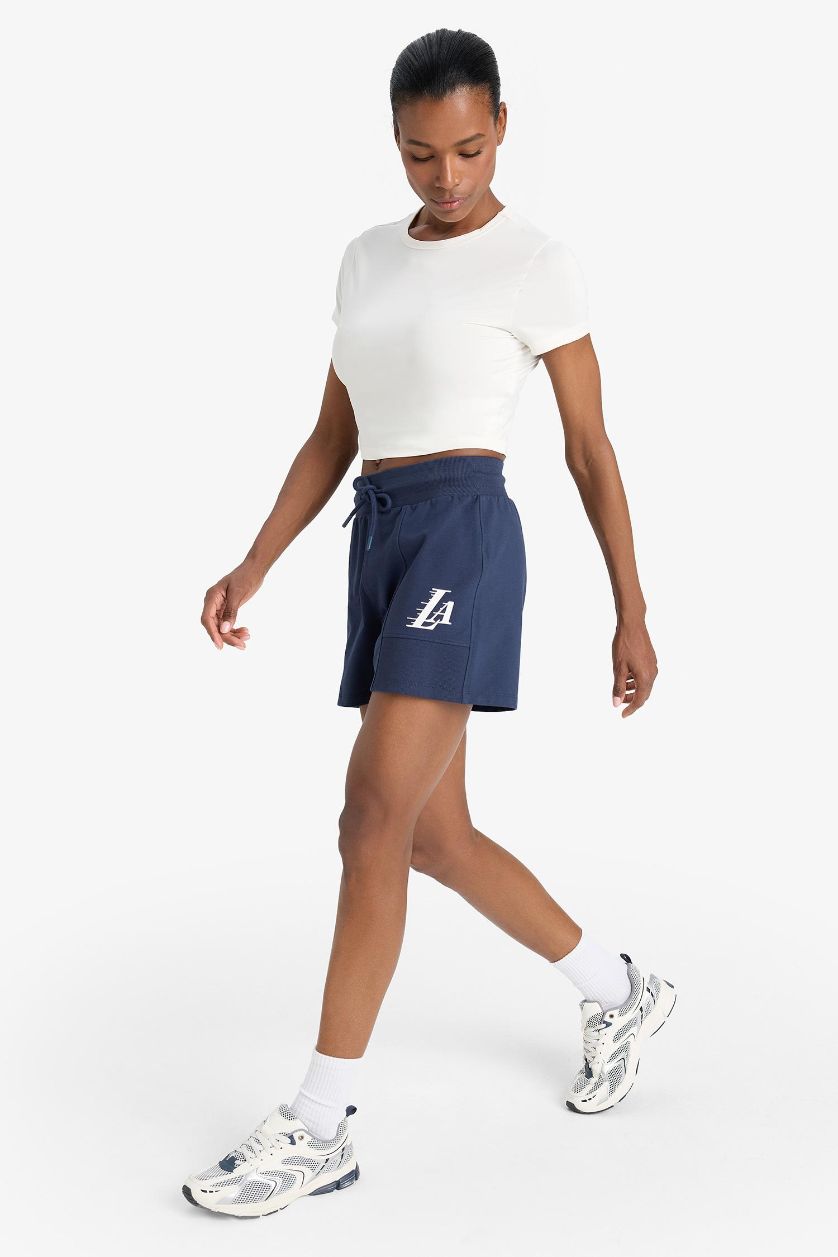 Әйелдерге әскери-теңіз NBA Los Angeles Lakers Лицензиялық Шолақ шалбар