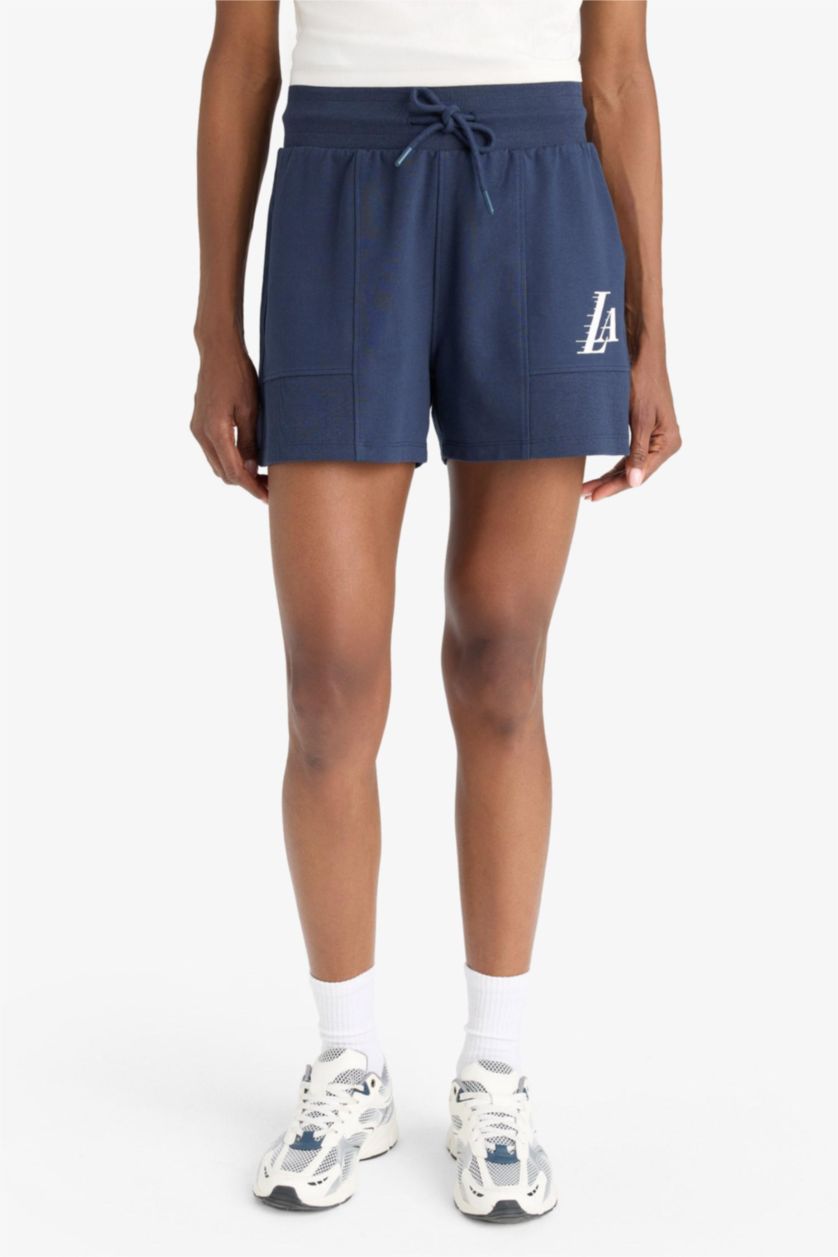 Әйелдерге әскери-теңіз NBA Los Angeles Lakers Лицензиялық Шолақ шалбар