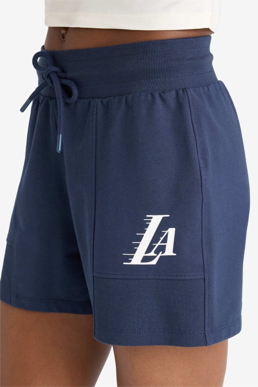 Әйелдерге әскери-теңіз NBA Los Angeles Lakers Лицензиялық Шолақ шалбар