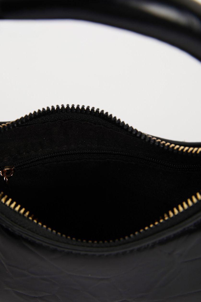 Woman Black Woman Faux Leather Shoulder Bag