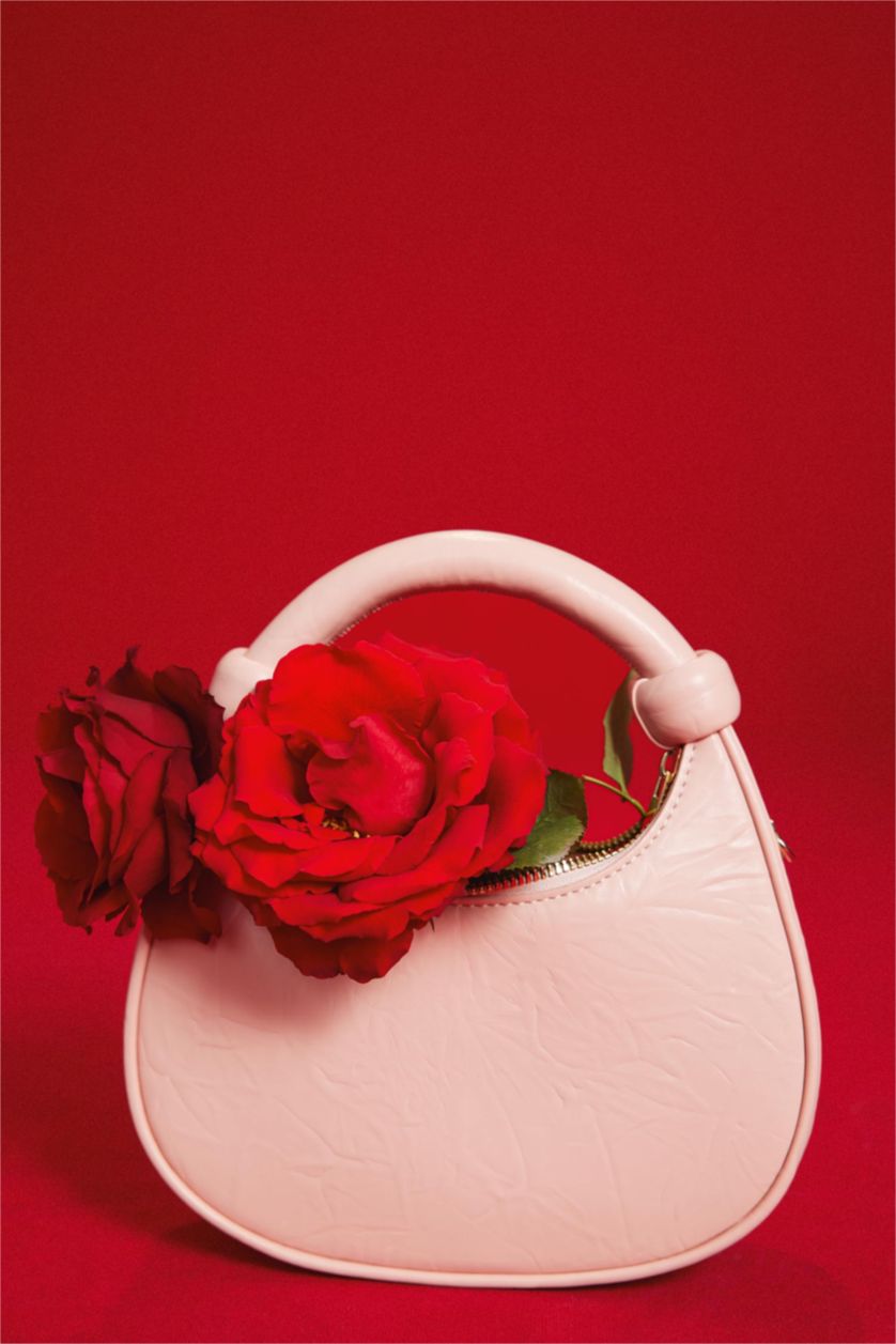 FEMME Rose Sac porté épaule en similicuir pour femme