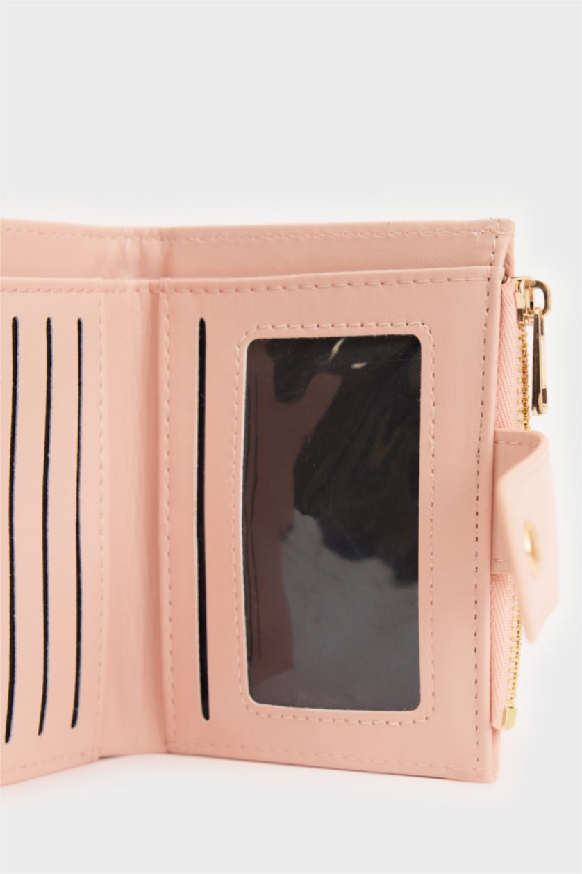 نساء زهري محفظة جلد صناعي