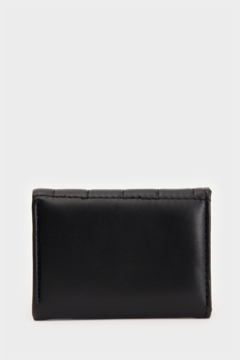 Женщины Черный Женский стеганый кошелек из искусственной кожи