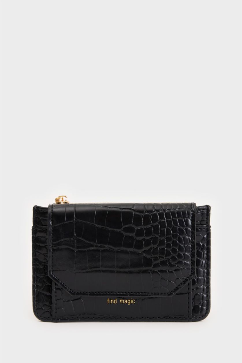 نساء أسود محفظة نسائي جلد صناعي