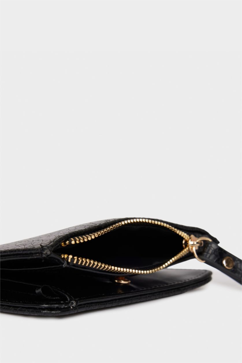 نساء أسود محفظة نسائي جلد صناعي