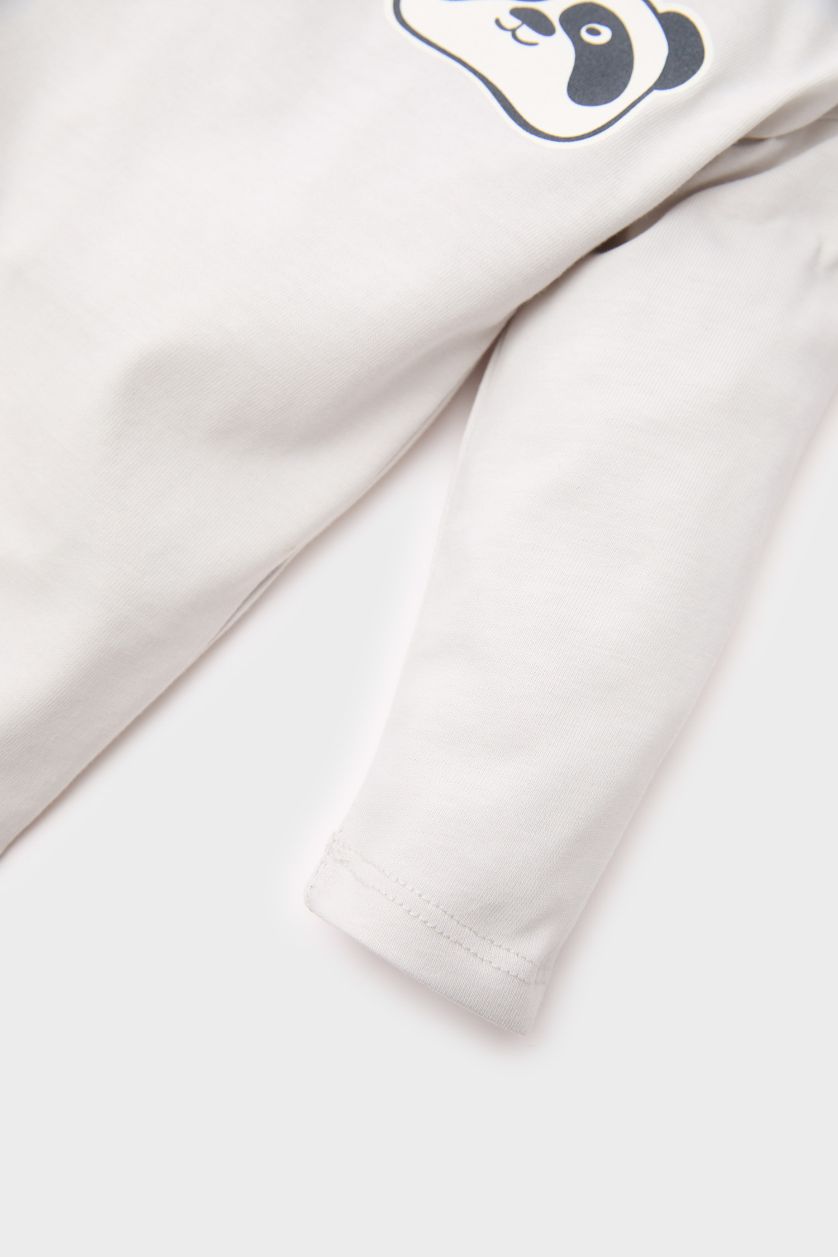 BABY BOY Light Grey Baby Boy Crew Neck Printed Long Sleeve T-shirt