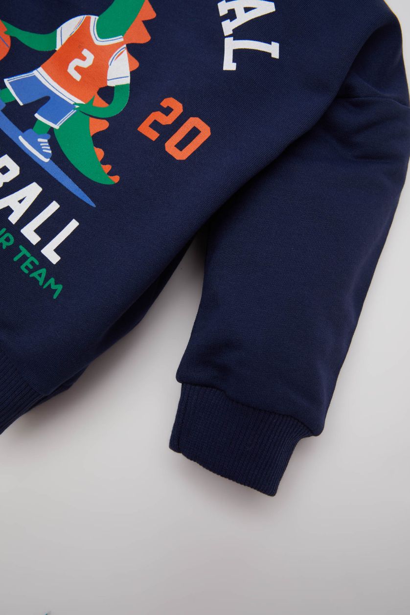 Baby Boy NAVY Baby Boy Regular Fit Crew Neck Dinosaur Printed Sweatshirt