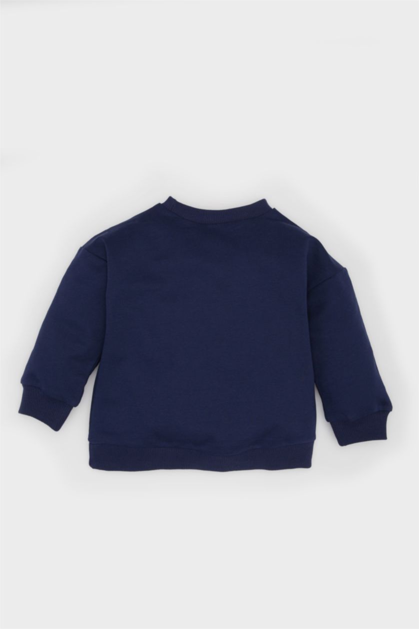 Baby Boy NAVY Baby Boy Regular Fit Crew Neck Dinosaur Printed Sweatshirt