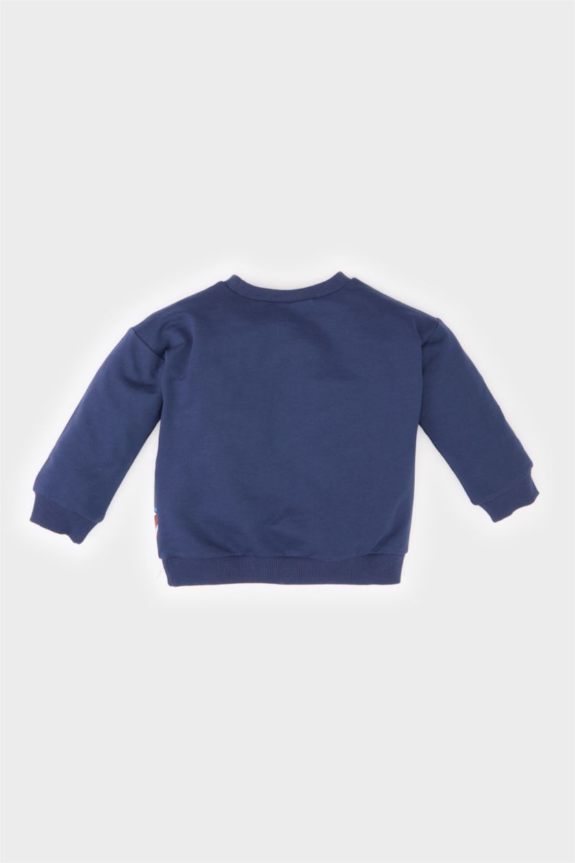 Erkek Bebek Lacivert Erkek Bebek Marvel Avengers Bisiklet Yaka Sweatshirt