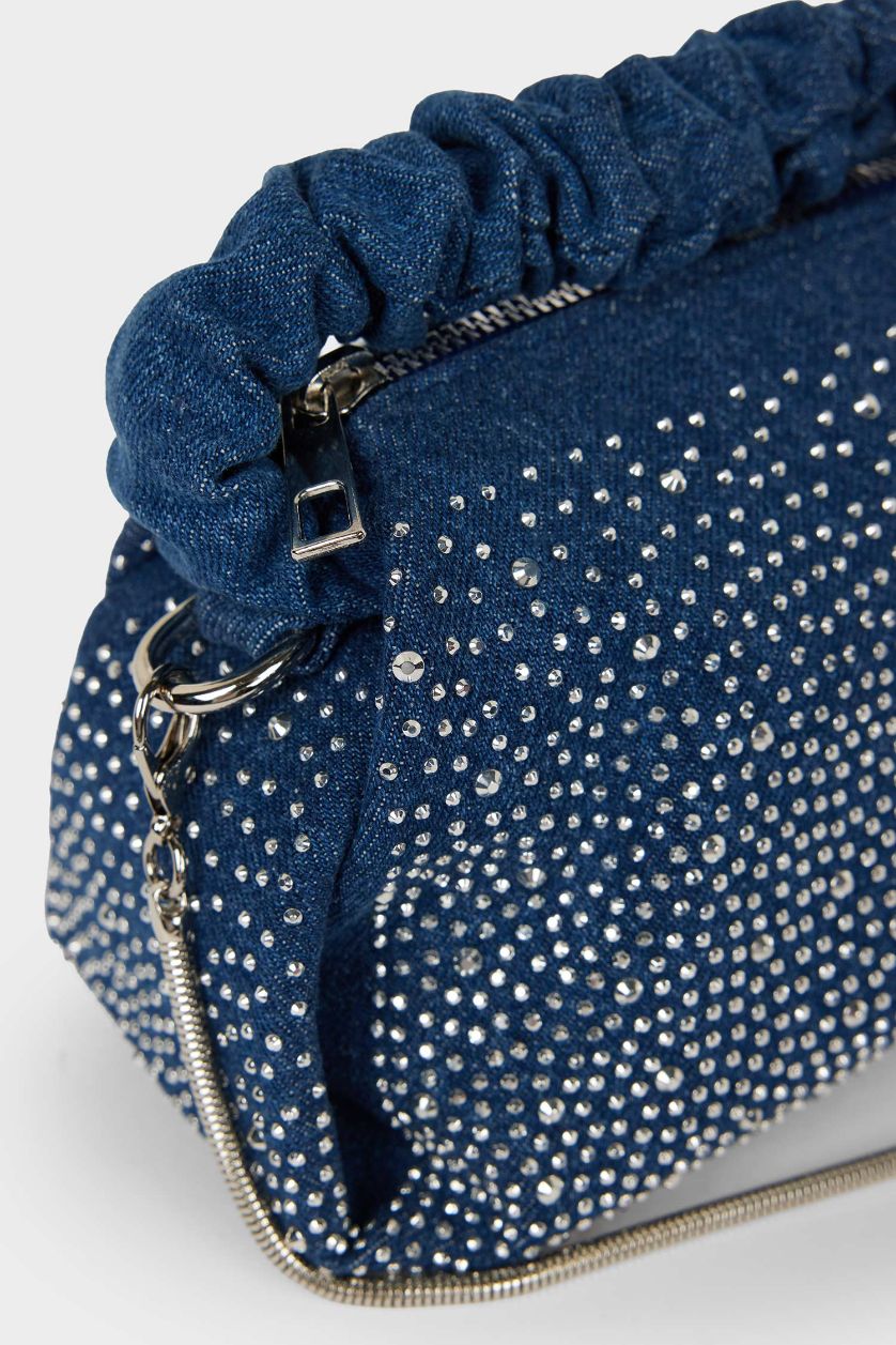 Kadın Koyu Mavi Kadın Jean Omuz Çantası