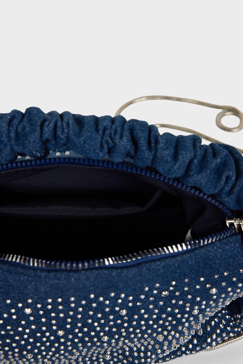 Kadın Koyu Mavi Kadın Jean Omuz Çantası