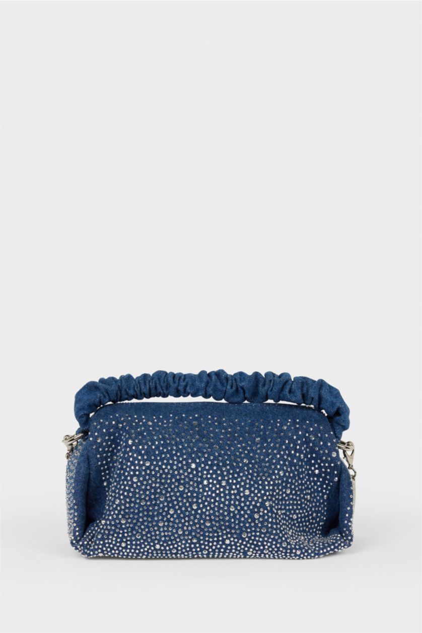 Kadın Koyu Mavi Kadın Jean Omuz Çantası