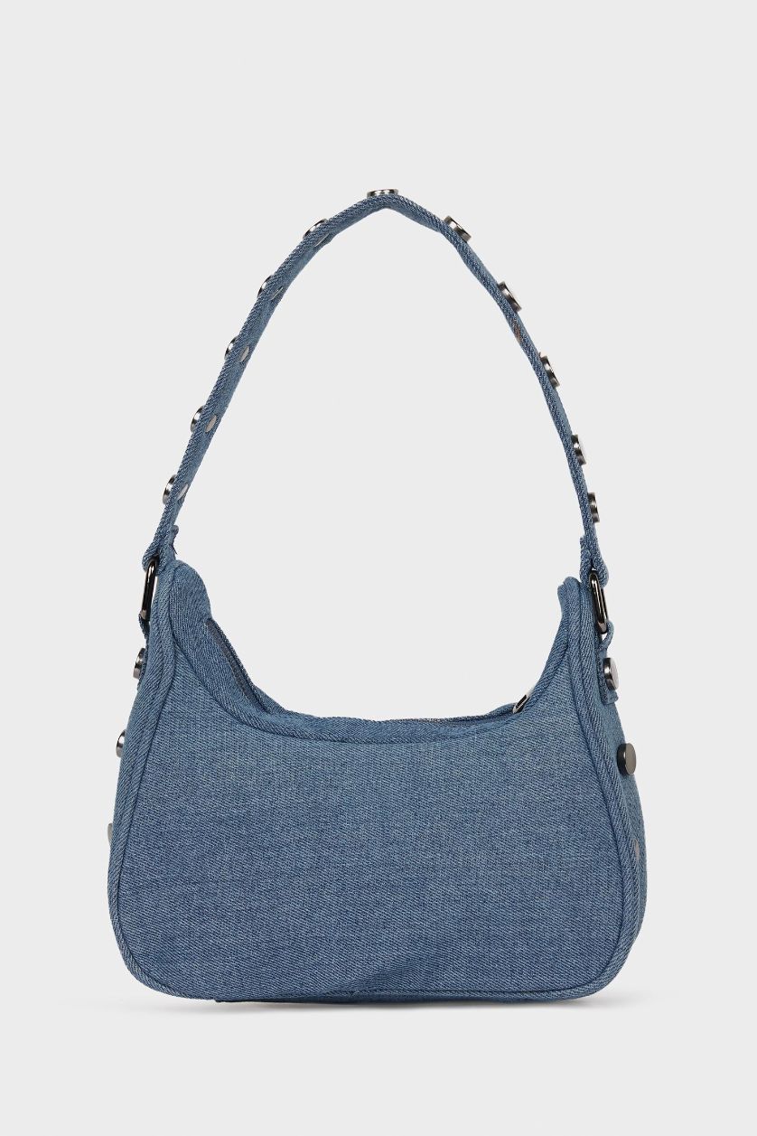 Әйелдерге Көк Әйелдерге деним шынжырлы иық сөмкесі