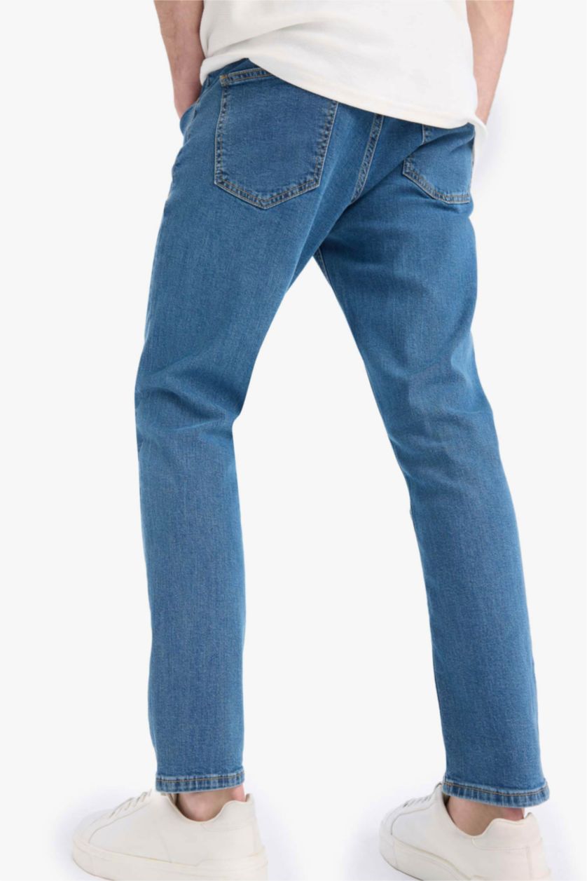 MAN Blue Carlo Skinny Fit Normal Waist Slim Leg Jeans