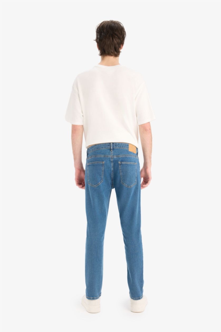 MAN Blue Carlo Skinny Fit Normal Waist Slim Leg Jeans