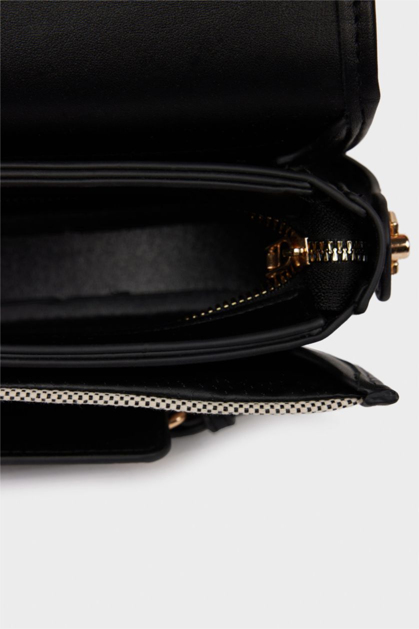 Kadın Bej Kadın Kanvas Görünümlü Suni Deri Omuz Çantası