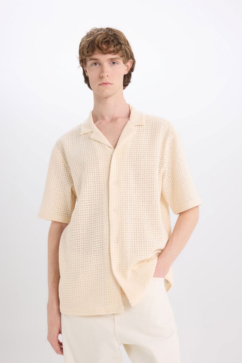 Ерлер Сұр қалыпты пішім Қысқа жеңді жейде