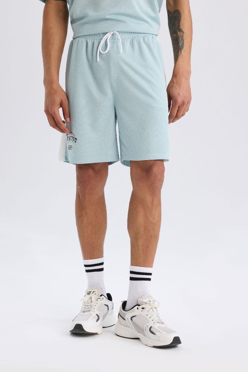 Man Mint DeFactoFit Standard Fit Sports Tulle Shorts