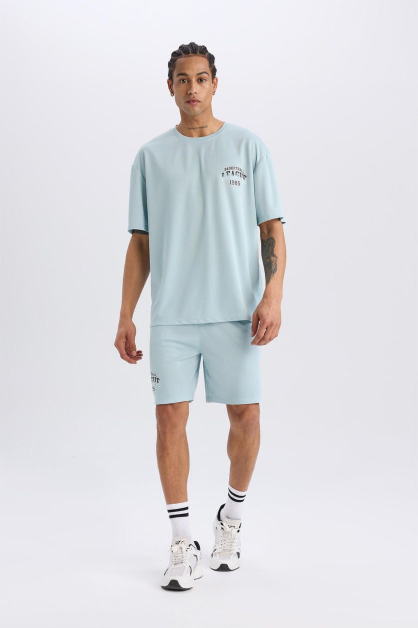 Man Mint DeFactoFit Standard Fit Sports Tulle Shorts