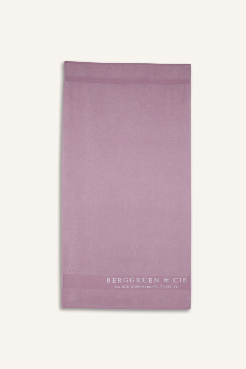 Kadın Koyu Pembe Desenli Pamuklu Plaj Havlusu