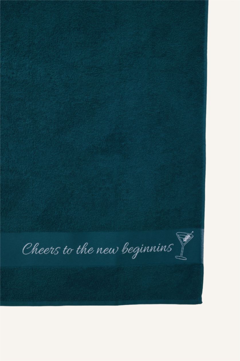 Women Green Printed Cotton Towel