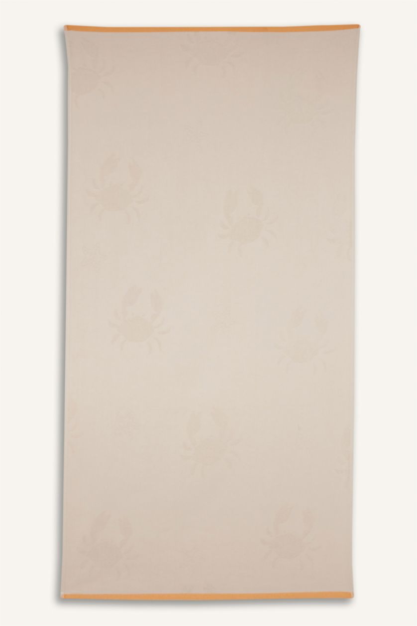 نساء بيج منشفة بحر نسائي قطن منقوش