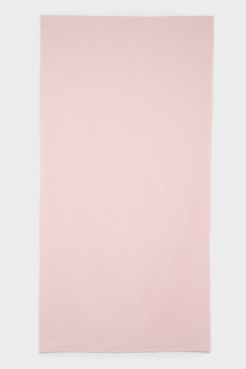 Kadın Pembe Kadın Desenli Pamuklu Plaj Havlusu
