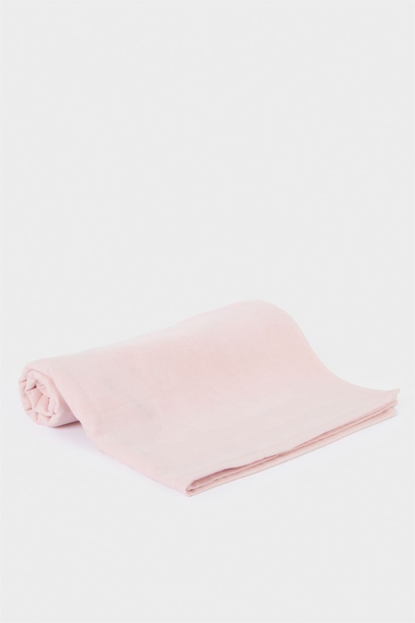 Kadın Pembe Kadın Desenli Pamuklu Plaj Havlusu