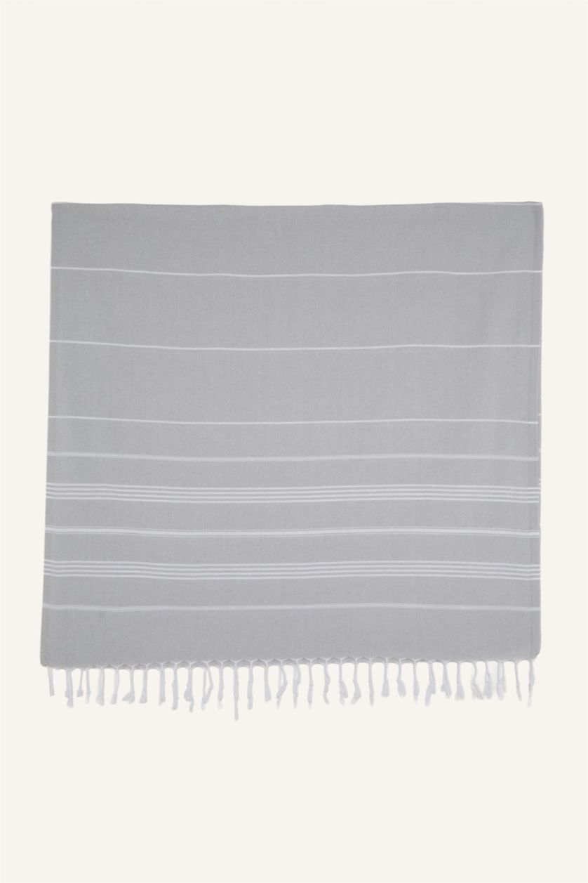 Women Light Grey Printed Cotton Towel
