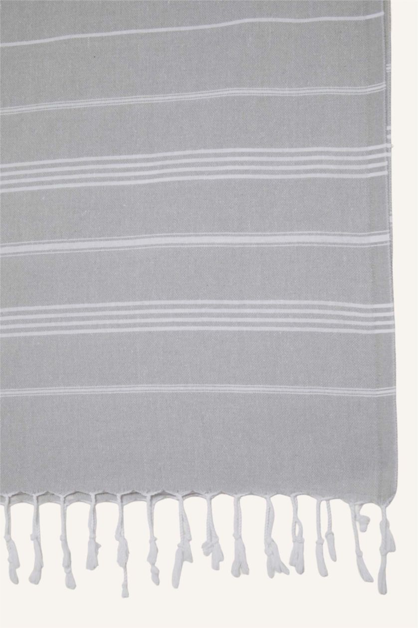 Women Light Grey Printed Cotton Towel